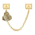 Italian modular charm in gold finish with yellow rose pendant and sparkling crystals - Rose Style 5 (Gold)