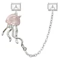 Charm italiano modulare con ciondolo a medusa rosa in acciaio inossidabile - Medusa Due Argento