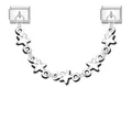 Italian charm link with silver star chain accessory for modular bracelets - Pentagram 3 (Double Pendant) / Modular Link / Silver