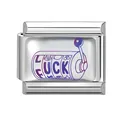 Italian charm bracelet link with luck slot machine design in stainless steel - Lucky Slot Machine Style (Iridescent-10)