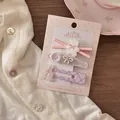 Detailliertes 3er-Set pastellfarbene Haarklammern mit Bären und Schleifen auf Karte - 1# Rosa Kreuz Bär / Dreiteiliges Set