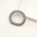 Élastique à cheveux en laine tricoté à la main gris minimaliste pour filles, style hiver - Gris