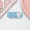 Graziosa molletta per capelli in peluche azzurro con coniglietto bianco per ragazze - Coniglio Blu