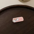 Rosa Acryl-Haarspange mit Waffelmuster, Regenbogen und Wolken-Motiv für Mädchen - Rosa Gingham Regenbogen