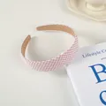 Détail d'un serre-tête vichy rose avec rembourrage en éponge et doublure antidérapante - 11# Bm Rose À Carreaux - 25 Cm