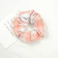 Chouchou à carreaux orange et blanc en tissu doux avec un style minimaliste élégant - Plaid Orange et Blanc