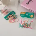 Set di 35 elastici per capelli colorati ad alta elasticità in sacchetto trasparente MSMP - 4# Serie Giallo Verde