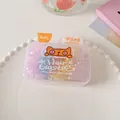 Bunte hochelastische Kinder-Haargummis in einer transparenten rechteckigen Aufbewahrungsbox - Gelee-Farbe