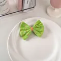 Molletta per capelli verde con fiocco e motivi a ciliegia per bambine e ragazze - Arco Verde Ciliegia Da 64 Libbre