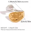 Adjustable two-tone criss-cross ring with hammered texture in gold and silver finish - Irregular Hammered Open Ring (A16-4-250902-8) / Gold and Silver