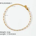 Vergoldetes Edelstahl-Tennisarmband mit rechteckigen Zirkonia-Steinen für Damen - Baguette Zirkon Stil (B01-4-250325-2) / 18K-Gold