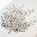 Anellini aperti in argento sfusi per creazione gioielli fai da te lucidi - 0.7x4mm / Argento