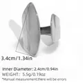 Polished silver irregular geometric open ring with minimalist leaf-shaped design - Silver Style (A9-4-250609-5)