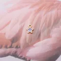DIY jewelry charm star shape in purple enamel and golden alloy finish for bracelets - Purple
