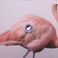 DIY jewelry charm with purple crystal center and sparkling white rhinestone halo - Light Purple