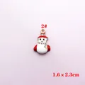 Pendentif bonhomme de neige de Noël avec chapeau rouge et strass, breloque 1,6x2,3cm - Style de Bonhomme de Neige(2#)