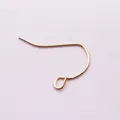 Golden hook earring findings for DIY jewelry making with closed loop attachment - Gold Plating