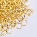 Anellini aperti dorati in grandi quantità per creazione di gioielli fai da te - 1x12mm / 100g / circa 400 pezzi / Imitazione Oro