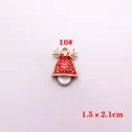 DIY Weihnachtsglocke Anhänger mit roter Emaille und goldenem Geweih Dekor - Rote Geweih-Glocke Stil(10#)
