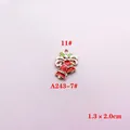 Roter Emaille-Weihnachtsglocken-Anhänger mit weißer Schleife für DIY-Schmuck - Weiße Schleife Glocke Stil(11#)