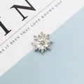 Détail macro d'ornement flocon de neige argenté avec strass et perles brillants - Style Zircone / Argent