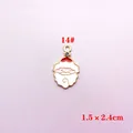 Emaillierter Weihnachtsmann-Anhänger aus Legierung mit Strass für DIY-Schmuck - Weihnachtsmann Stil 1(14#)