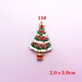 Weihnachtsbaum-Legierungsanhänger mit grünem Emaille für DIY-Schmuck 15# 2x3cm - Weihnachtsbaum Stil 2(15#)