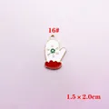 Weihnachtshandschuh Emaille Anhänger für DIY Schmuck mit grünem Schneeflocken Muster - Schneeflocken-Handschuh Stil(16#)