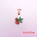 Weihnachtlicher Emaille-Kerzenanhänger mit roten und grünen Elementen für DIY-Schmuck - Weihnachtskerze Stil(17#)