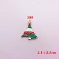Weihnachtsbaum Anhänger aus Legierung mit Emaille für DIY Schmuck 2,1x2,5cm - Weihnachtsbaum Stil 3(18#)