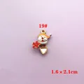 Weihnachtsmann-Emaille-Anhänger aus Legierung für DIY-Schmuckherstellung, 1,6x2,1 cm - Weihnachtsmann Stil 2(19#)