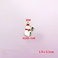 Emaille-Schneemann-Anhänger mit rotem Hut für DIY-Schmuck, Größe 1,3 x 2,1 cm - Schneemann mit Besen Stil(20#)