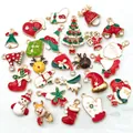 Weihnachts-Emaille-Anhänger-Set mit Rentier und Schneemann für DIY-Schmuckherstellung - Sortierte Weihnachtsstile Kollektion