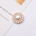 Eleganter 20mm Perlenknopf mit Goldlegierung für DIY-Haarschmuck und Bastelarbeiten im Set - 16mm / Perlenstil