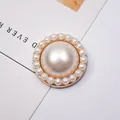 Runder Perlen-Strass-Knopf mit goldener Basis und Mikro-Pavé-Details für DIY-Handwerk - 20mm / Perlenstil