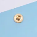 Goldene runde Haargummi-Schnalle aus Legierung mit Stegschlitz für DIY-Haarschmuck - Gold