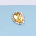 Gelber Kristallanhänger in Tropfenform mit Strass für DIY Schmuck und Haarschmuck - Gelb
