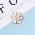 Ciondolo floreale a sei petali dorato con cristalli trasparenti e dettagli AB - Stile con Anello (Oro) / Oro
