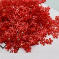 Levendige rode harsbloem met glinsterende strass voor DIY nagelkunst accessoires - Rood / 10mm