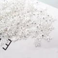Witte kunsthars bloemen met kristal voor nail art en telefoonhoesje decoratie - Wit / 10mm
