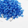 Piccoli fiori in resina blu con strass per nail art e decorazioni per custodie cellulari - Blu zaffiro