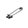 Punk style matte black stainless steel safety pin earrings with triple cone spikes - Black