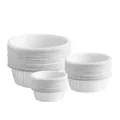 Drie maten witte vetvrije papieren bakvormpjes voor chiffon cakes en heerlijke muffins - 6 Inch / Wit