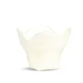 Witte tulpvormige bakpapiertjes voor muffins en cupcakes van vetvrij papier decor - Lotusbeker Wit / Wit