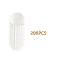 Bulk pack of 200 white paper cupcake liners with fluted edges for baking muffins - Thickened Coated Style / White