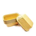 Rectangular kraft paper baking cups with heat-resistant pleated oil-proof design - Rectangular Natural PET Coated Baking Cups (50 Pcs/Pack)