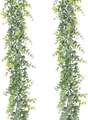 Set van twee kunstmatige eucalyptus slingers met natuurlijke groene textuur voor bruiloft - 1.8m / Natuurlijke Groene Slinger