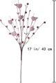 Rosa Herzbeeren-Zweig für Valentinstag-Deko, 43 cm langer Blumenstrauß-Akzent - Rot-Rosa Stil