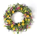55cm Sommerkranz mit Sonnenblumen, Gänseblümchen und Lavendel auf natürlichem Rattan - Lavendelkranz Stil A / 55cm