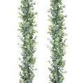 Set of two realistic eucalyptus artificial vines for wedding and wall hanging decor - Without Roses
